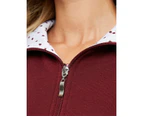 NONI B - Womens Jacket -  Zip Fleece Jacket - Zinfandel