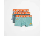 Boys 3 Pack Trunks - Maxx - Multi