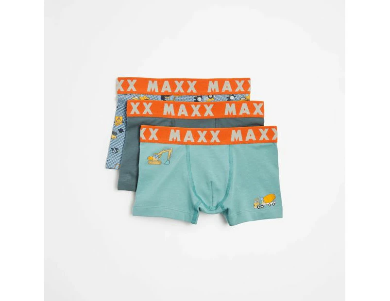 Boys 3 Pack Trunks - Maxx - Multi