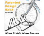 CyclingDeal 3 Bicycle Floor Parking Rack Stand MTB Road Bike Indoor Garage Storage