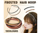 Women Frosted Headband Hairband Lady Hair Hoop Hair Accessories Headwear Decor - Milk-Cafe