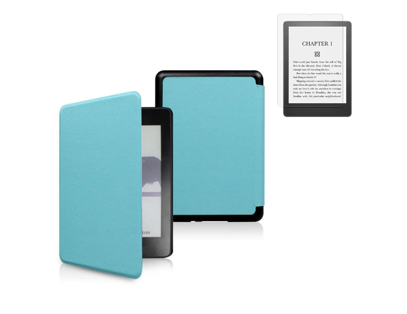 Kindle case and screen protector combo, for Kindle 11th generation basic Kindle 2022, ice blue