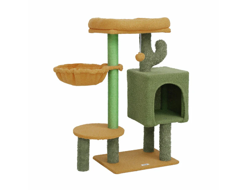 Cat Tree Tower Kitten Scratching Post Kitty Sisal Scratcher Bed House Stand Hammock Cave Furniture Castle Condo Perch