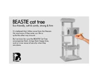 BEASTIE Cat Tree Scratching Post Scratcher Tower Condo House Furniture Wood 143 Black