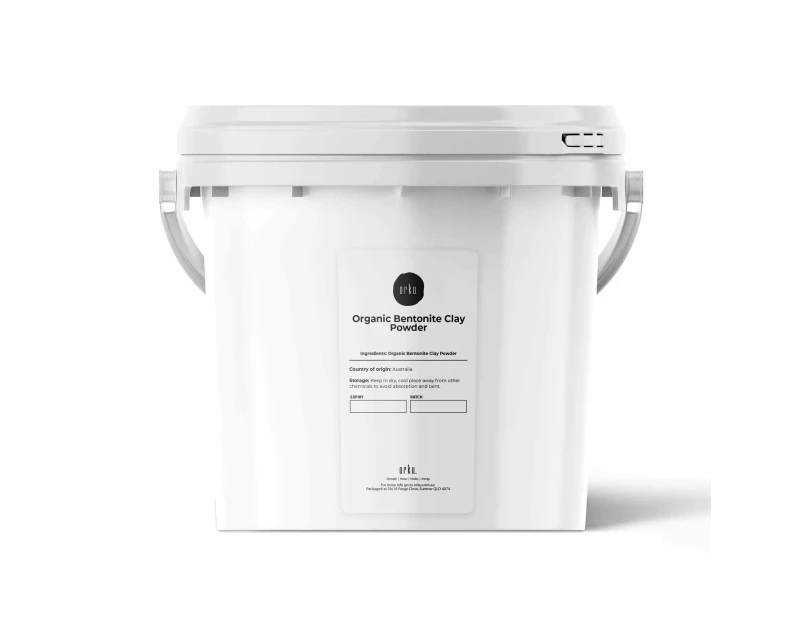 5Kg Organic Sodium Bentonite Clay Powder Tub Bucket - Cosmetic Montmorillonite