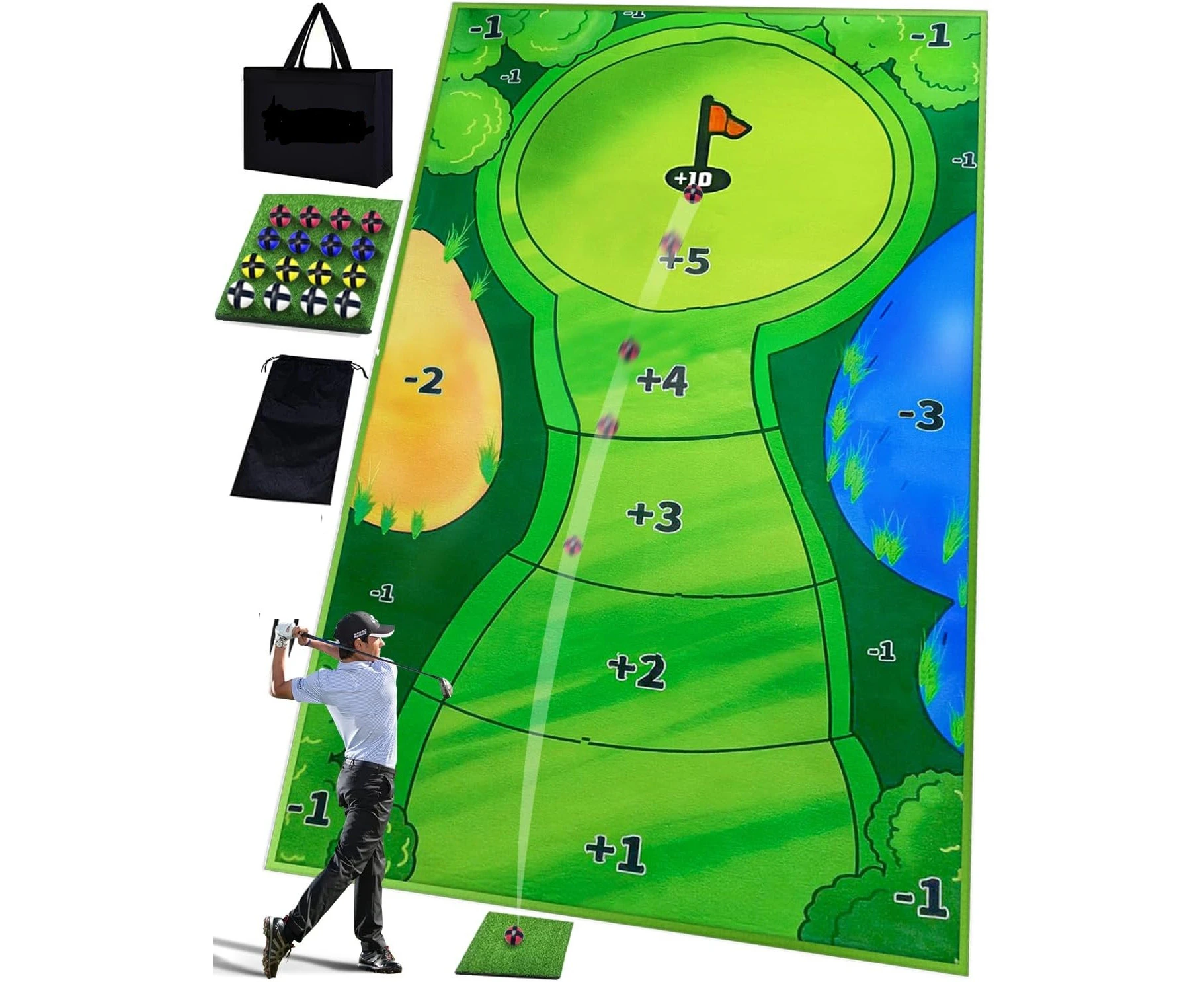 The Indoor Casual Golf Game Set Golf Putting Royale Golf Game Golf Hitting Mats  Version 2