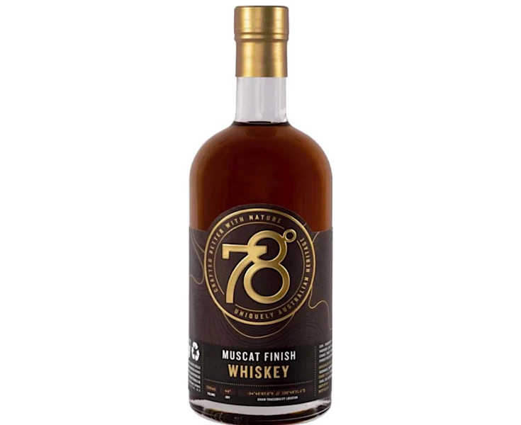 78 Degrees Muscat Finish Australian Whiskey 700ml