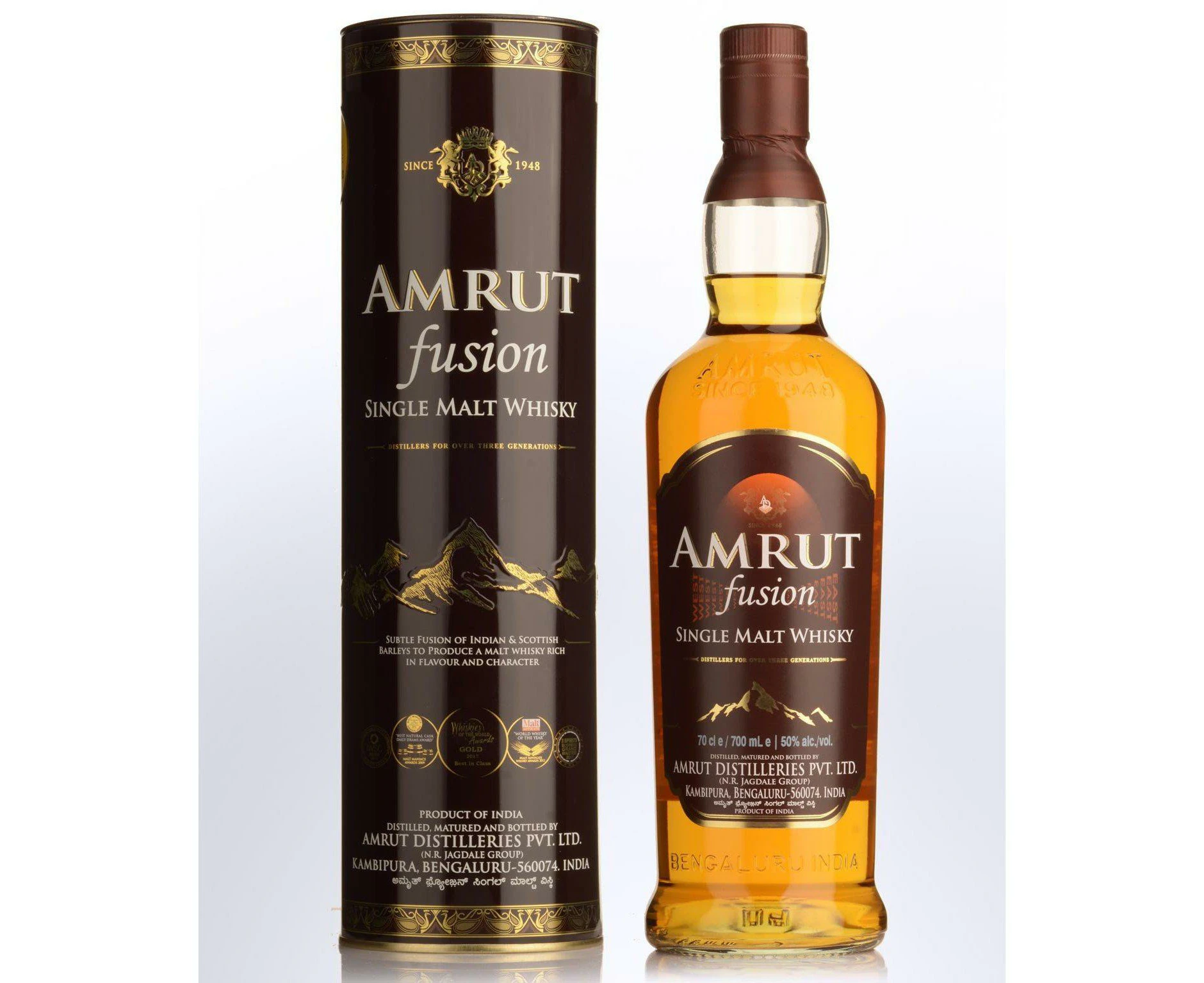 Amrut Fusion Indian Whisky 700mL