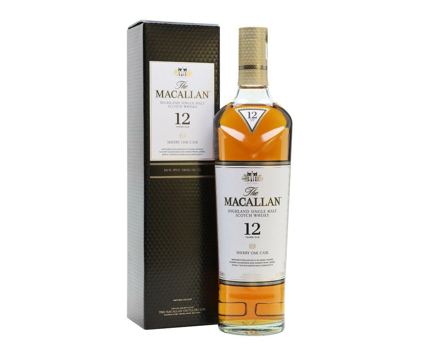 The Macallan 12 Year Old Sherry Cask Single Malt Scotch Whisky 700ml