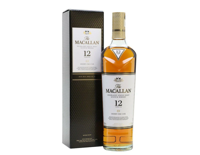 The Macallan 12 Year Old Sherry Cask Single Malt Scotch Whisky 700ml