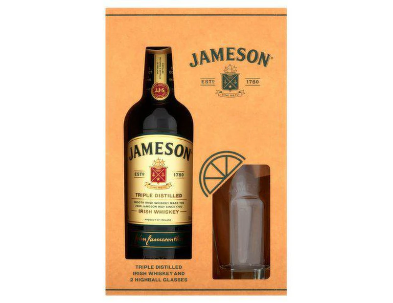 Jameson Irish Whisky Gift Pack (2 Glasses) 700ml