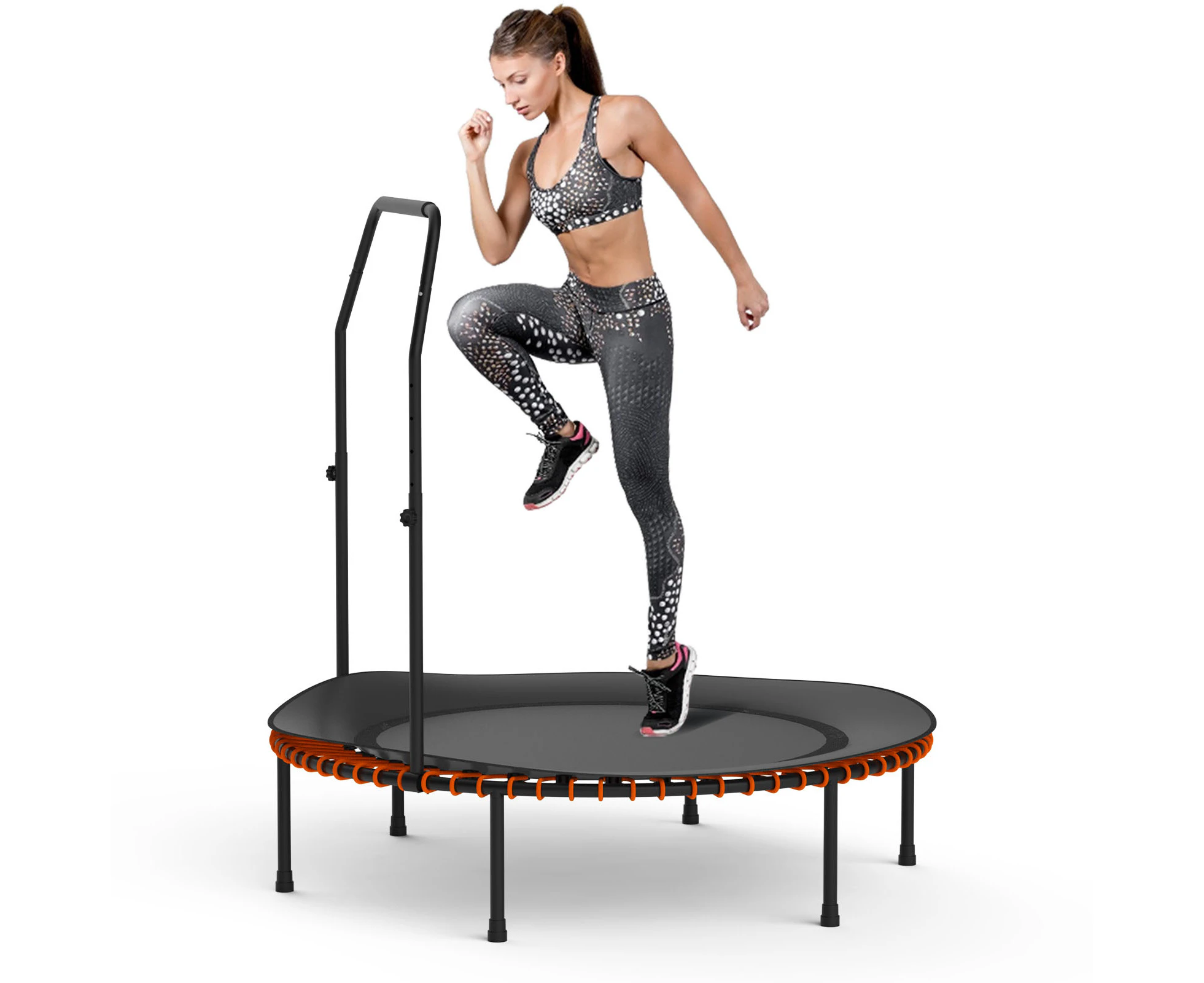 48" Mini Trampoline Fitness Rebounder for Adults and Kids Indoor&Outdoor Max Load 150kg