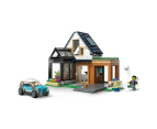 Lego® City Family House And Electric Car 60398 Building Toy Set Model Kit With Toy Car, Minifigures And Puppy Figure