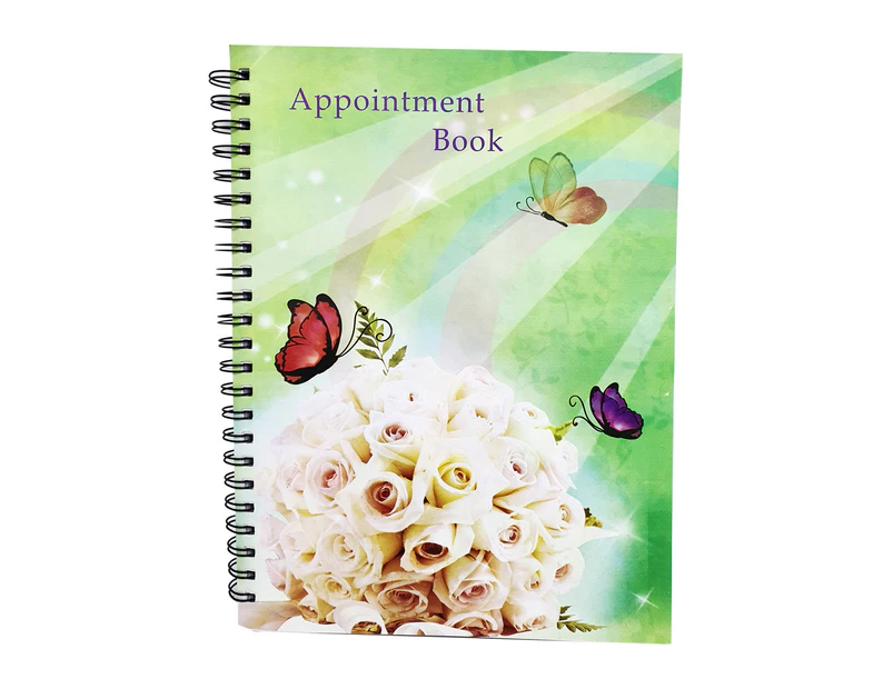 Appointment Book 4 Columns 300 pages - Green