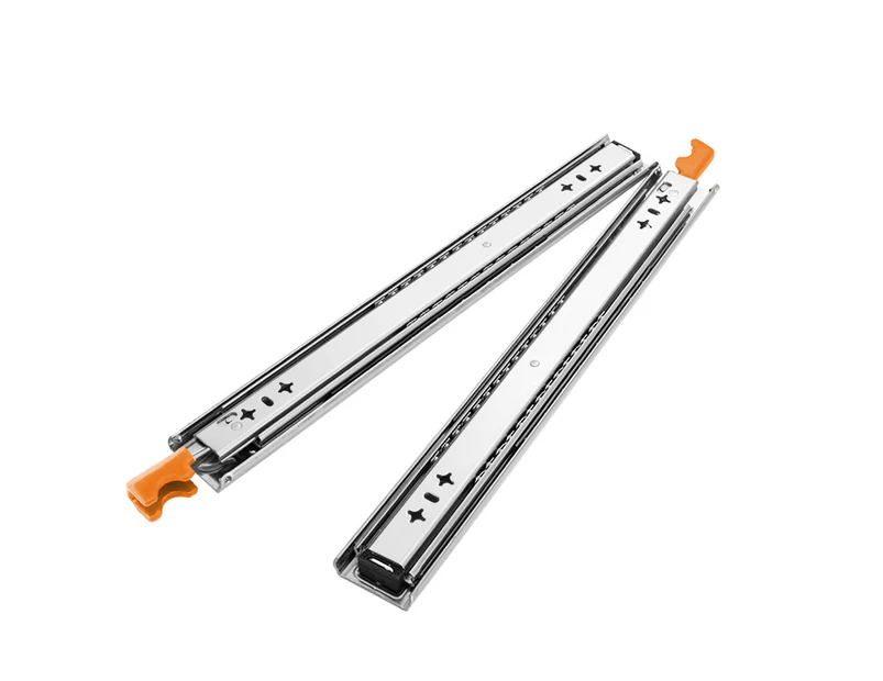 125KG Pair Locking Drawer Slides 450mm Runners Trailer Draw Full Extension 4WD