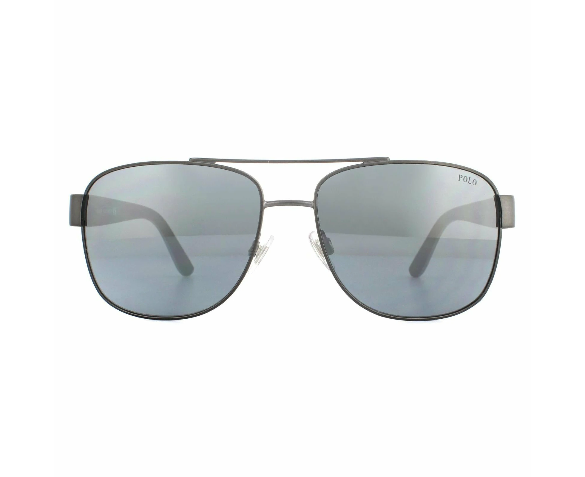 Polo Ralph Lauren Sunglasses PH3122 91576G Matte Dark Gunmetal Light Grey Mirror