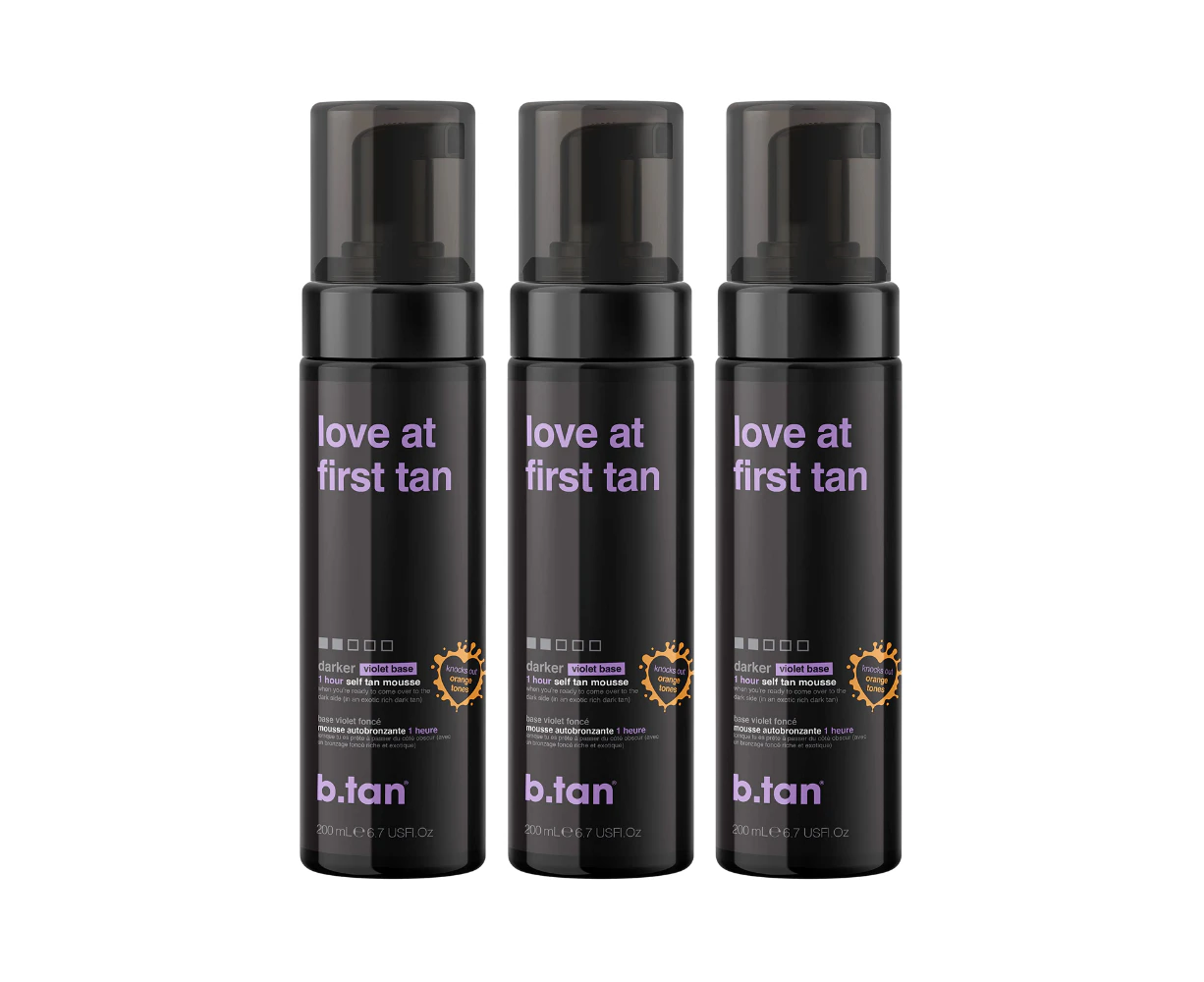 3 x b.tan love at first tan self tan mousse 200mL