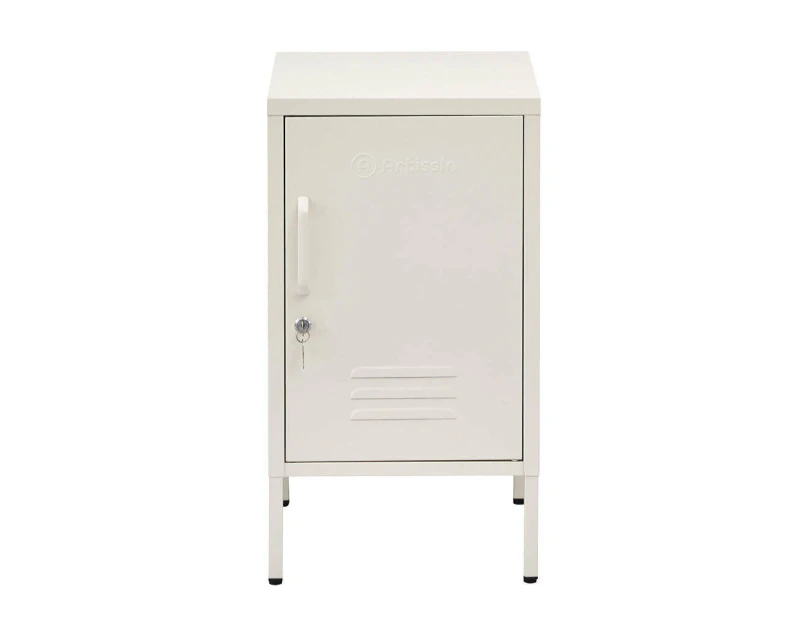 Metal Locker Storage Shelf Filing Cabinet Cupboard Bedside Table White