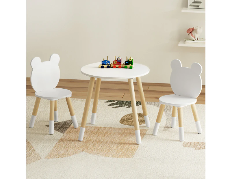 Keezi 3 Piece Kids Table and Chairs Set Activity Playing Study Children Desk