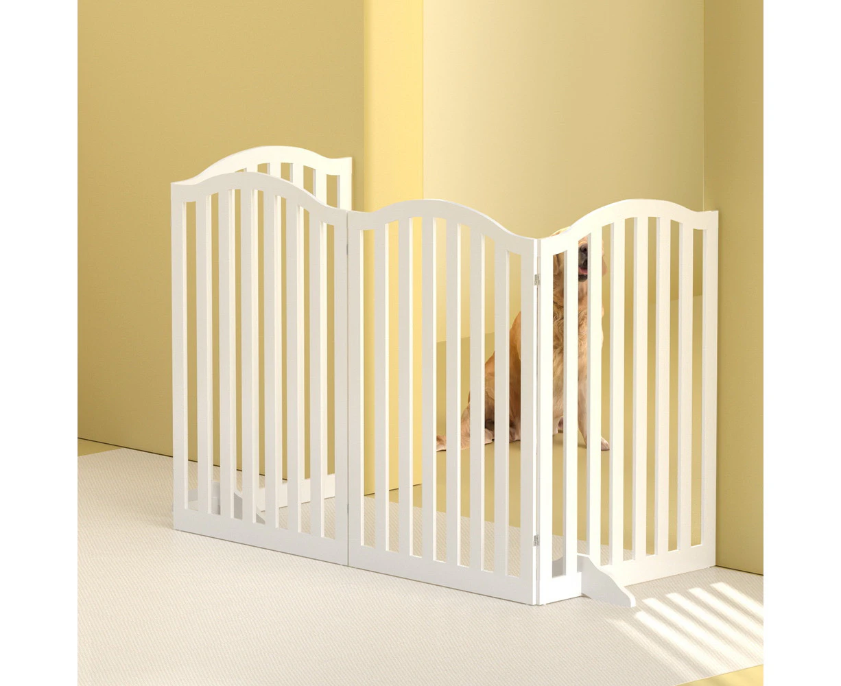 i.Pet Dog Playpen Enclosure 4 Panel Pet Fence Wooden Play Pen