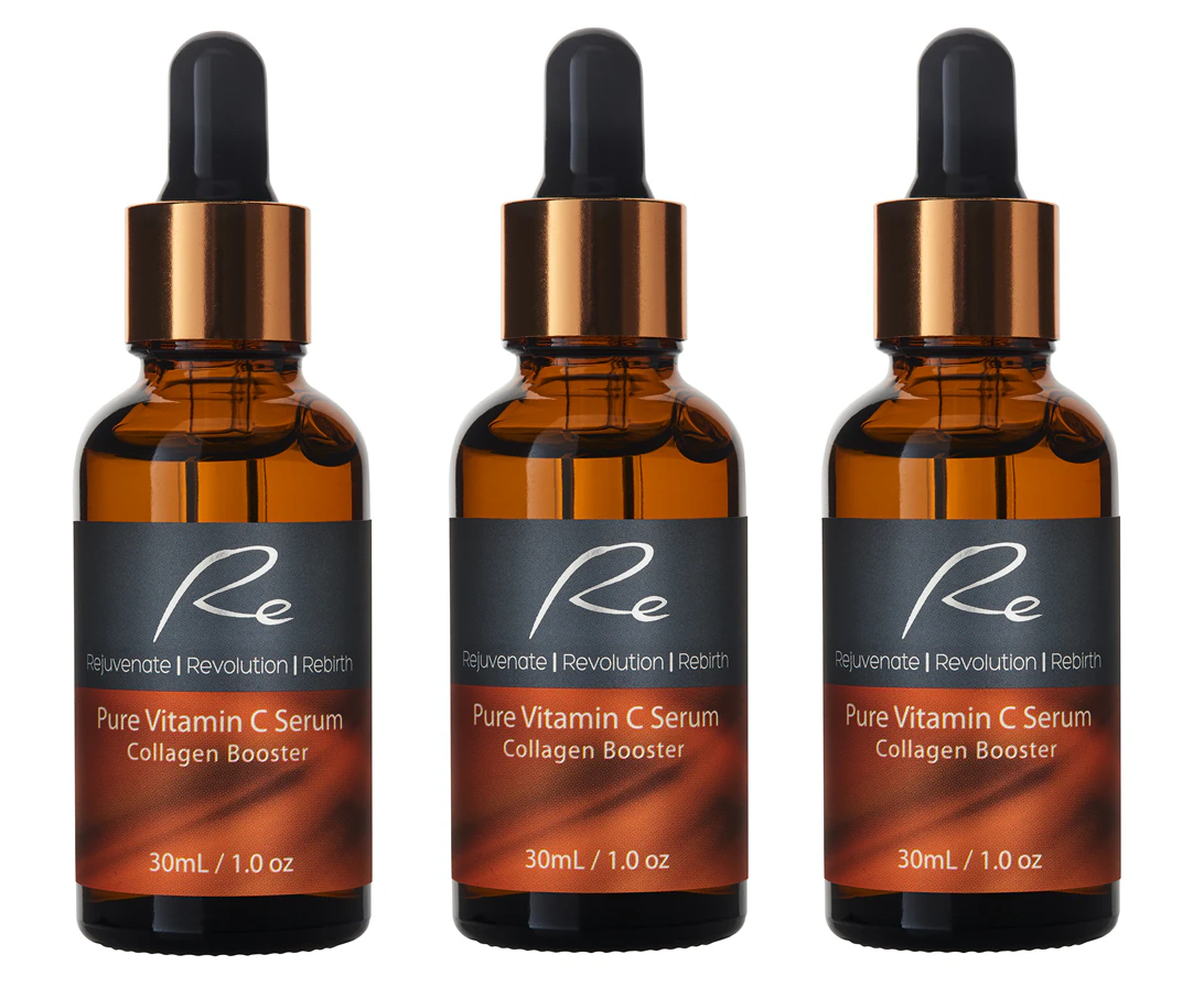 Re Pure Vitamin C Serum Collagen Booster with Hyaluronic Acid - 3 pack - 3x30mL