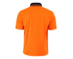 BigBEE Hi Vis Shirt Safety Polo SHORT Fading Steel Arm Air Vents Cool Dry - Orange