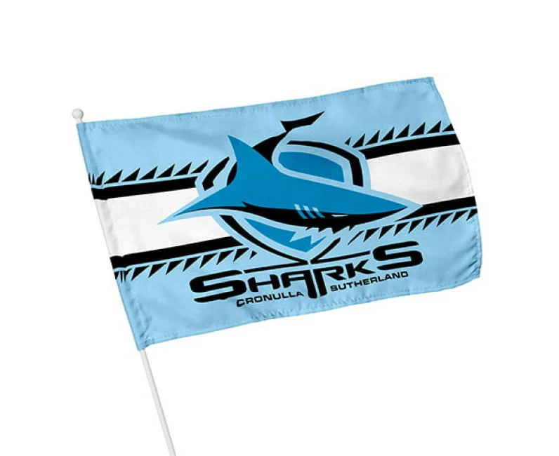 Cronulla Sharks Licensed NRL KIDS Pole Game Day Flag Banner