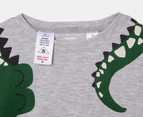 Carter's Toddler Boys' 3-Piece Alligator Loose Fit Pyjama Set - Grey/Green