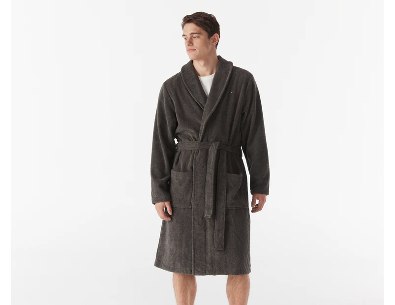 Tommy Hilfiger Men's Icon Towel Bathrobe - Magnet