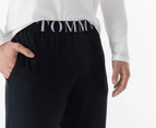 Tommy Hilfiger Men's Jersey Long Sleeve Tee & Pants Sleep Set - White/Desert Sky
