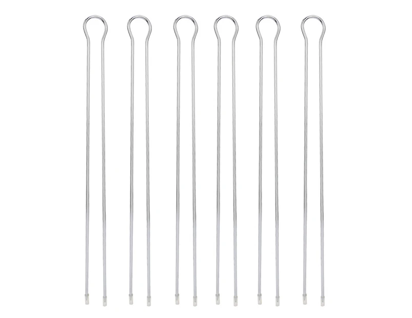 6Pcs Metal Bbq Grilling Fork Sticks Skewer Bbq Grill Set Outdoor Picnic Camping Barbecue