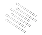 6Pcs Metal Bbq Grilling Fork Sticks Skewer Bbq Grill Set Outdoor Picnic Camping Barbecue