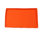 Orange Griddle Mat Outdoor Bbq Heat Resistant Foldable Silicone Griddle Top Protective Cover Mat 17In