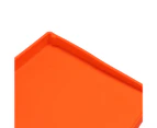 Orange Griddle Mat Outdoor Bbq Heat Resistant Foldable Silicone Griddle Top Protective Cover Mat 17In