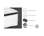 Bedra Mattress Topper Luxury Pillowtop Airflow Mesh Bed Protector Mat 5cm Queen - White