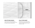 Bedra Mattress Topper Luxury Pillowtop Airflow Mesh Bed Protector Mat 5cm Queen - White