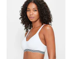 Target Medium Impact Wirefree Cotton Sports Bra - White