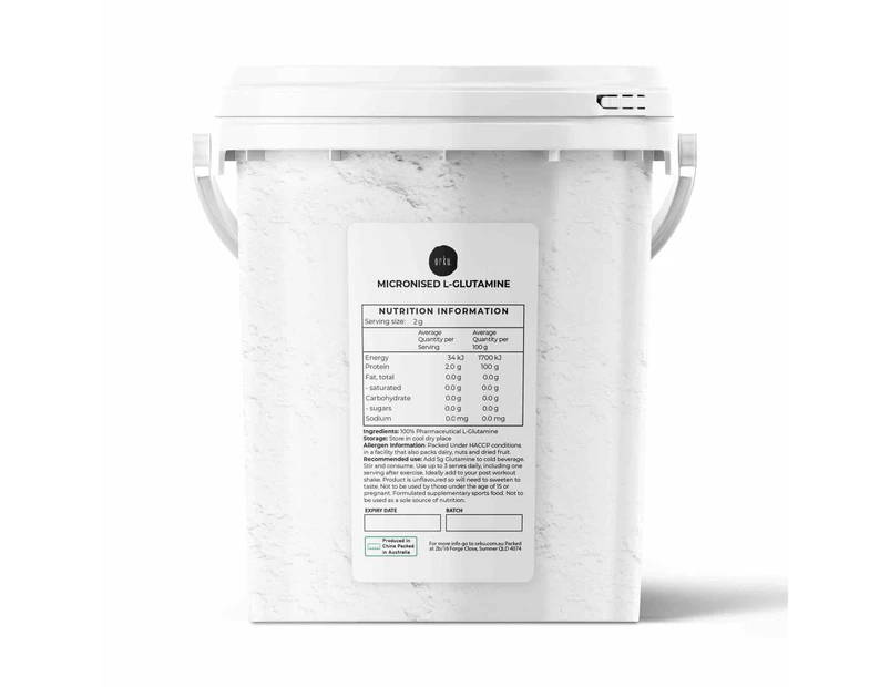 800g Micronised L-Glutamine Powder - Pure Protein Supplement Bucket