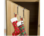 5pcs 304 Stainless Steel Cupboard Drawer Dual Hook Cabinet Hanger Towel Hooks Over Door Hooks for Clothes Hangers