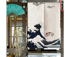 85*120cm Japanese Style Polyester Half Curtain Kitchen Bedroom Partition Curtain Home Decor