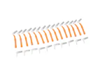 25Pcs L Shape Push Pull Interdental Brush Oral Care Teeth Whitening Dental Tooth Pick Tooth Orthodontic Cleaning Brush Orange