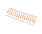 25Pcs L Shape Push Pull Interdental Brush Oral Care Teeth Whitening Dental Tooth Pick Tooth Orthodontic Cleaning Brush Orange