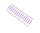 25Pcs L Shape Push Pull Interdental Brush Oral Care Teeth Whitening Dental Tooth Pick Tooth Orthodontic Cleaning Brush Purple
