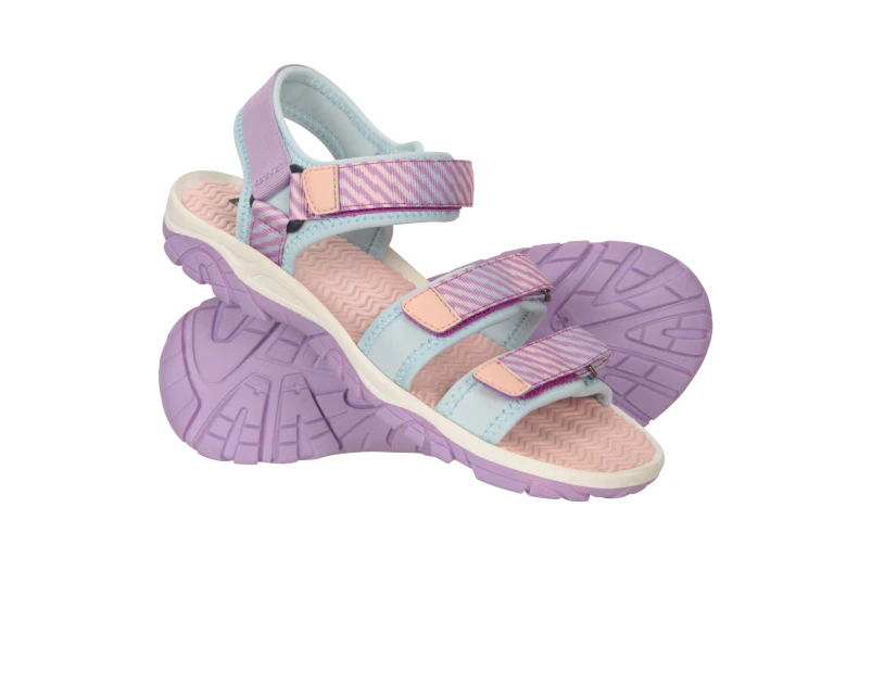 Mountain Warehouse Childrens/Kids 3 Touch Fastening Strap Sandals (Purple) - MW1032