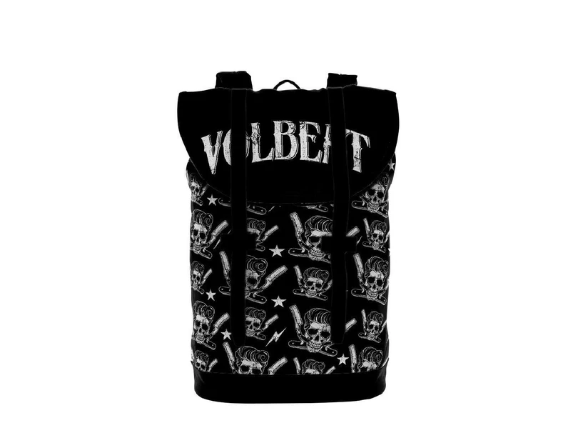 RockSax Barber Volbeat All-Over Print Backpack (Black/White) - RA615