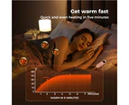 DreamZ Electric Throw Blanket Heated Timer Bedding Washable Warm Winter Plush GY - Brown / Light Grey