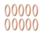 10pcs Wooden Rings Unfinished DIY Natural Wood Circles for Craft Jewelry Making  Teething5cm