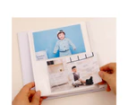 4 Inch Mini Photo Album Uniform Inner Core Pockets Small Picture Album with Natural Page Turning 4 Inch 2 Frames 200 Sheets Type 1