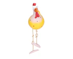 Resin Rooster Ornaments Chicken Decorations Craft for Living Room Office Garden DecorationYellow