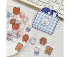 40PCS/Pack Notebook Decorative Sticker Washi Cute Lovely Portable Strong Adhesive DIY AccessoryRabbit Pattern
